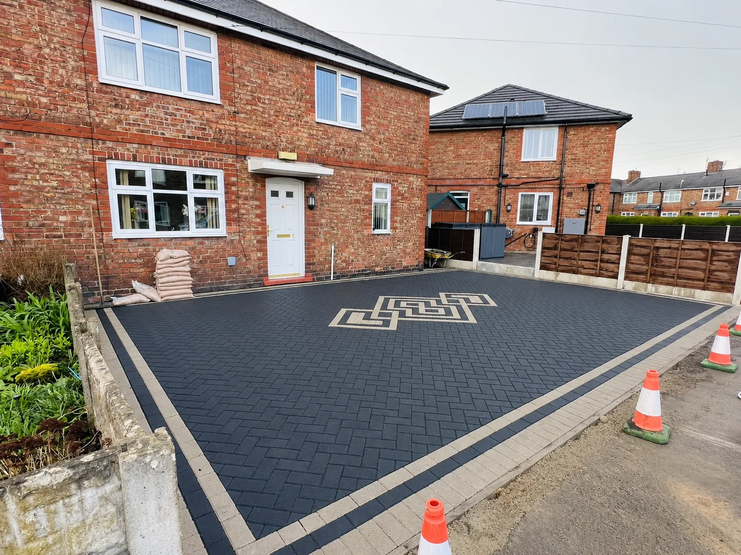 CARO Driveways team completing an outdoor project
