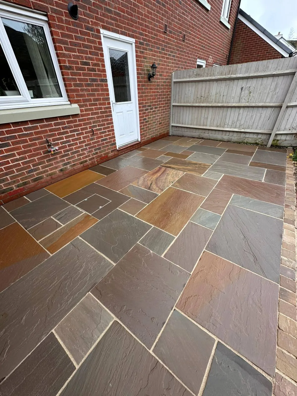 Indian Sandstone Patios by CARO Driveways